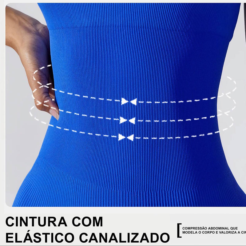 Kit 2 Macaquinhos Fitness Curtos - Modelagem Anatômica e Costas Abertas