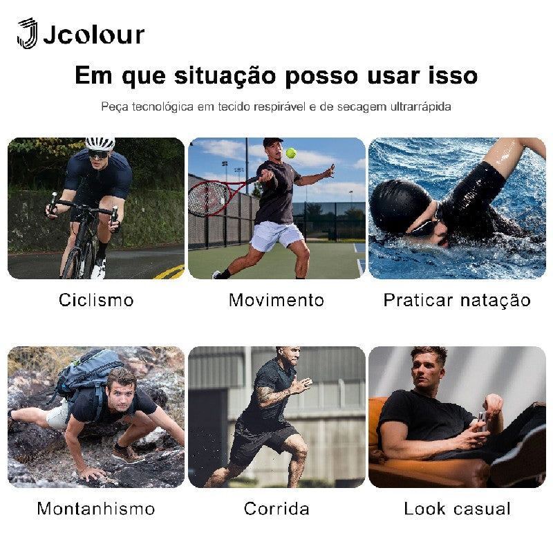Camiseta Masculina Dry Fit Respirável para Treino e Corrida