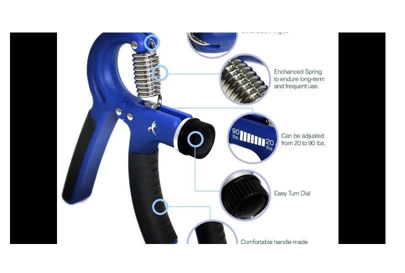 Hand Grip Fortalecedor de Mãos e Antebraço com Carga Ajustável (10kg a 60kg)