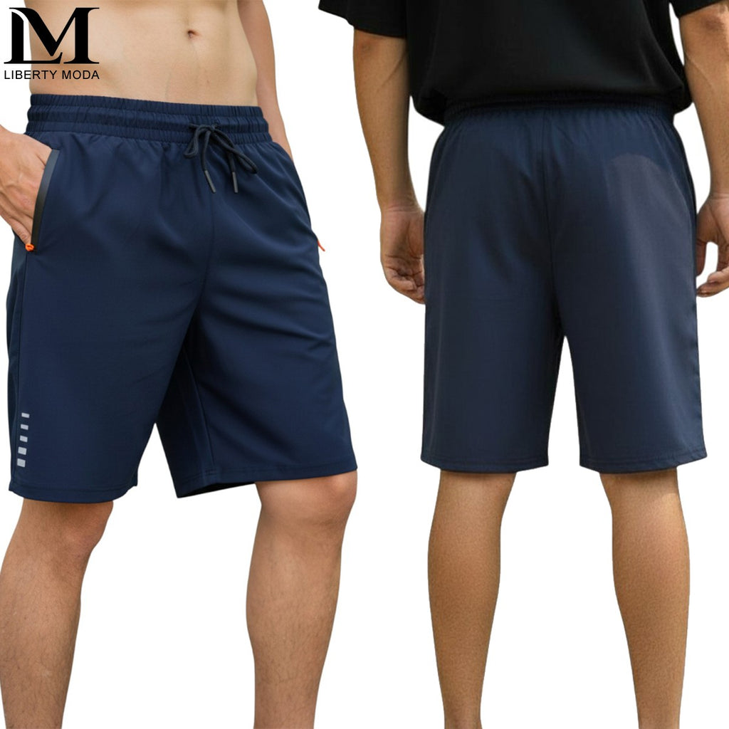 Shorts Esportivo Masculino com Bolsos de Zíper - Secagem Rápida
