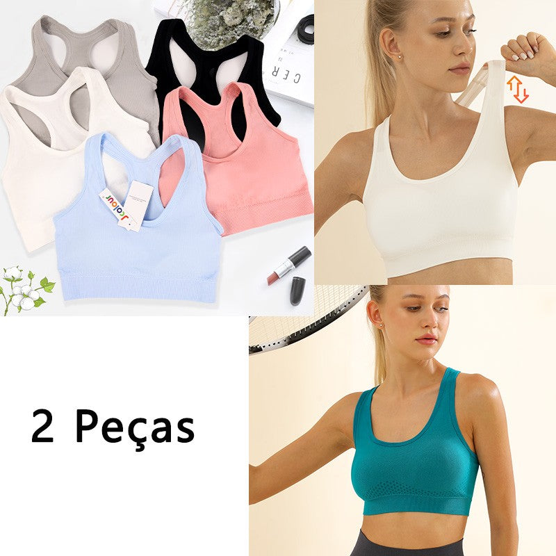 Kit 2 Tops Esportivos Femininos - Alta Sustentação e Conforto