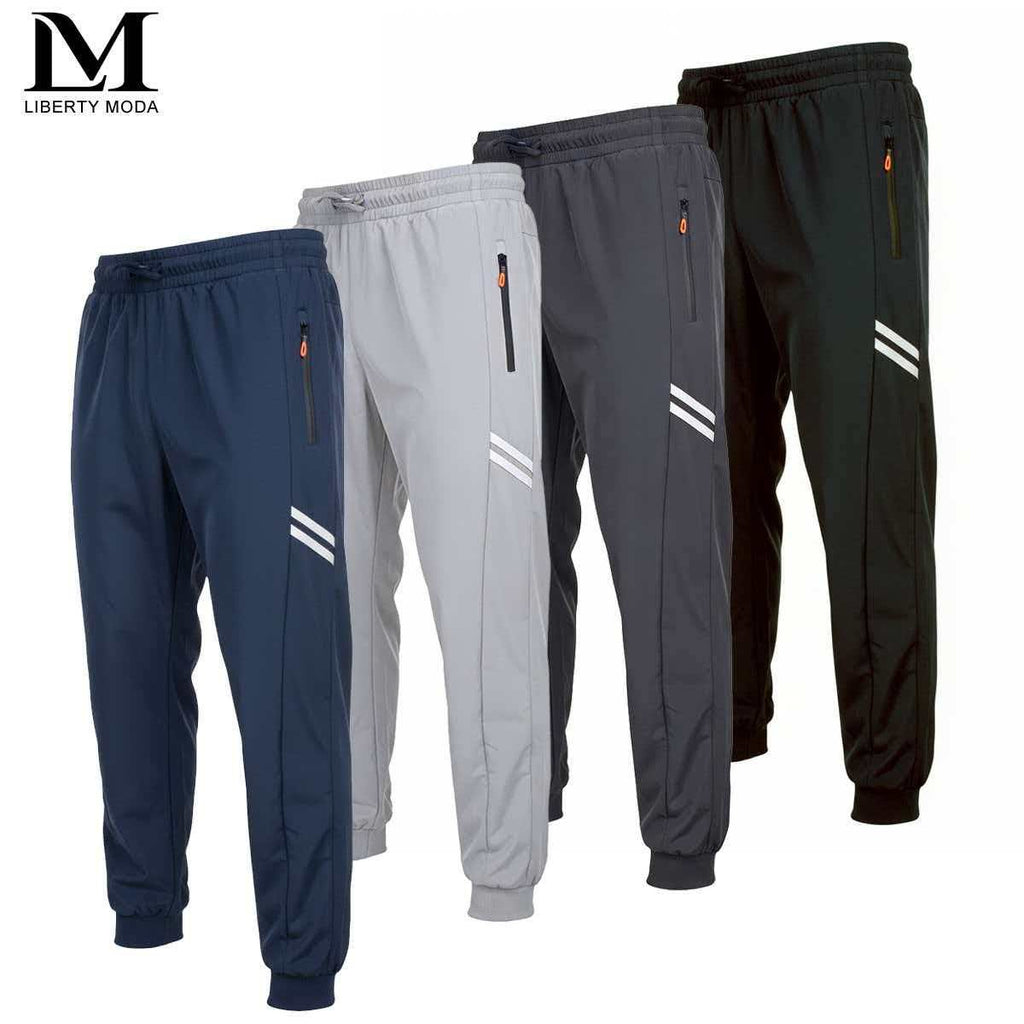 Calça Jogger Masculina Esportiva Dry Fit com Zíper - Tecido Térmico Refrescante