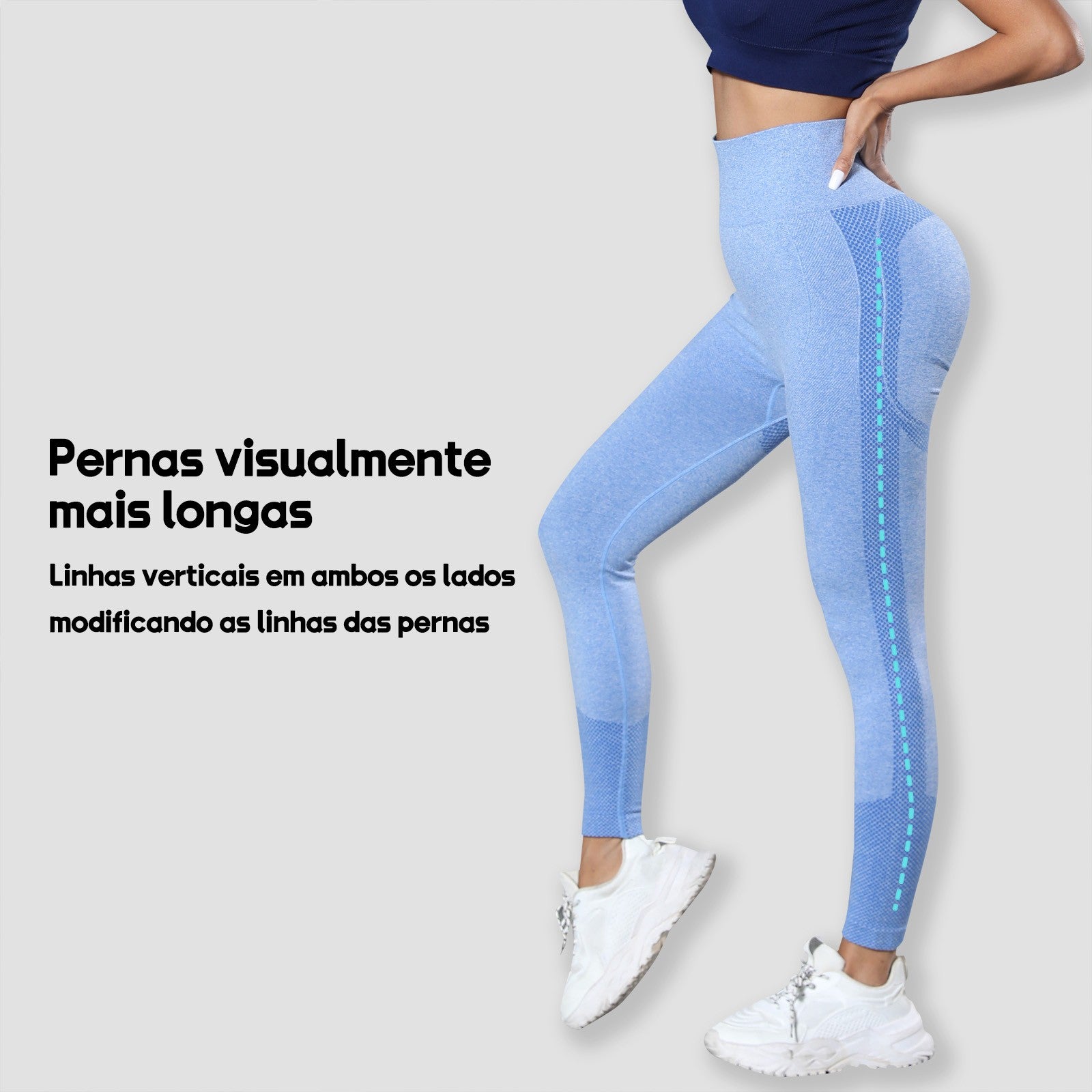 Calça Legging Fitness Cintura Alta - Efeito Empina Bumbum e Zero Transparência