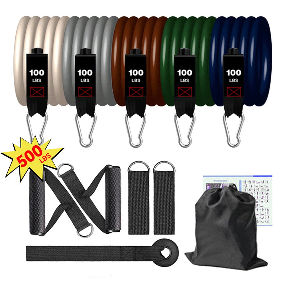 Kit Elásticos de Resistência Extensores Funcional com Puxadores - Treino em Casa