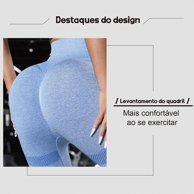 Calça Legging Fitness Cintura Alta - Efeito Empina Bumbum e Zero Transparência
