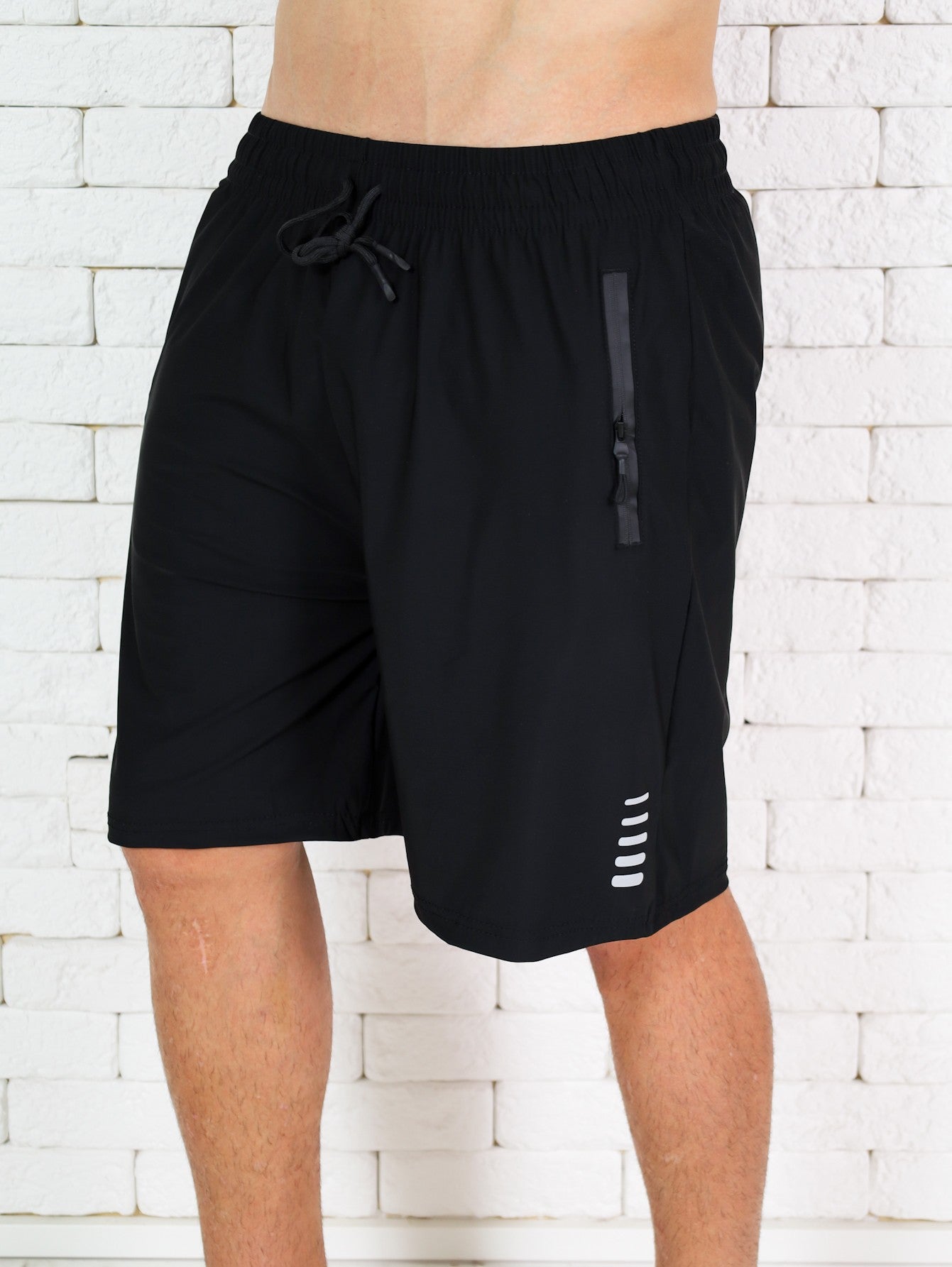 Shorts Esportivo Masculino com Bolsos de Zíper - Secagem Rápida