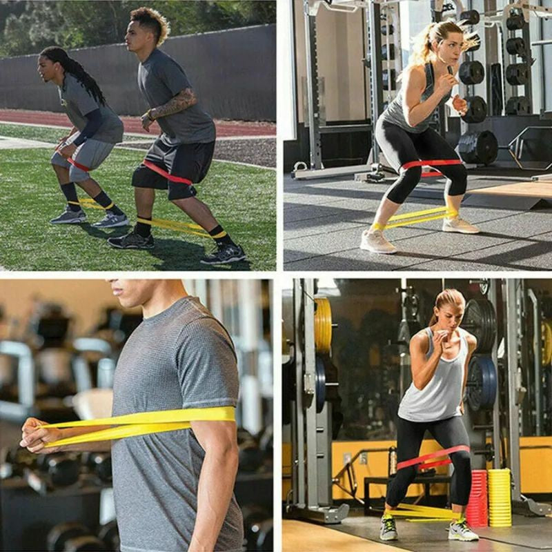 Kit 5 Faixas Elásticas Mini Band para Treino Funcional e Pilates