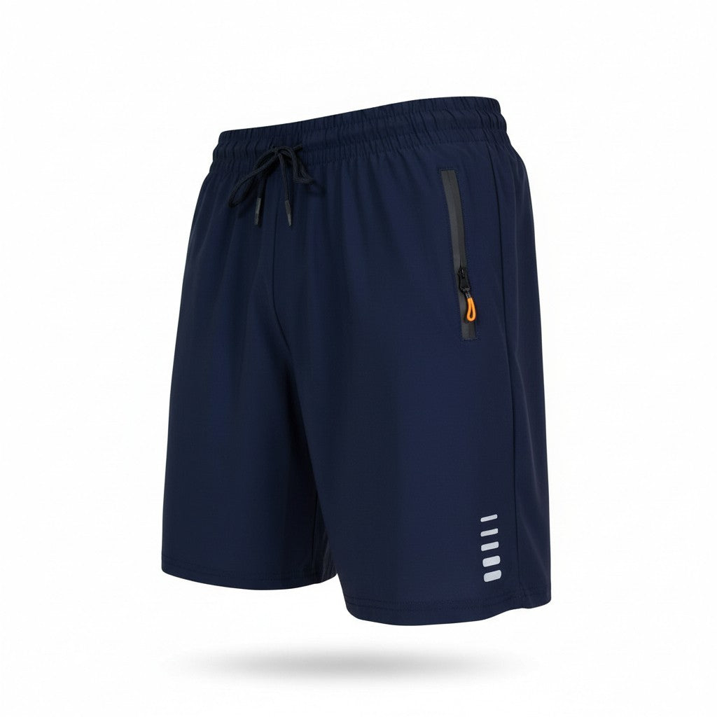 Shorts Esportivo Masculino com Bolsos de Zíper - Secagem Rápida