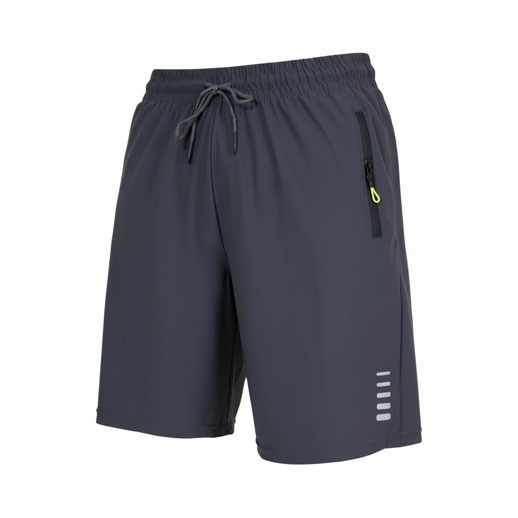 Shorts Esportivo Masculino com Bolsos de Zíper - Secagem Rápida