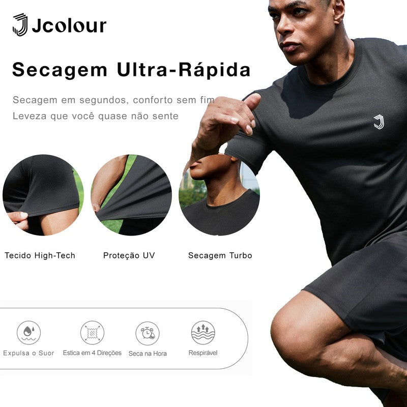 Camiseta Masculina Dry Fit Respirável para Treino e Corrida